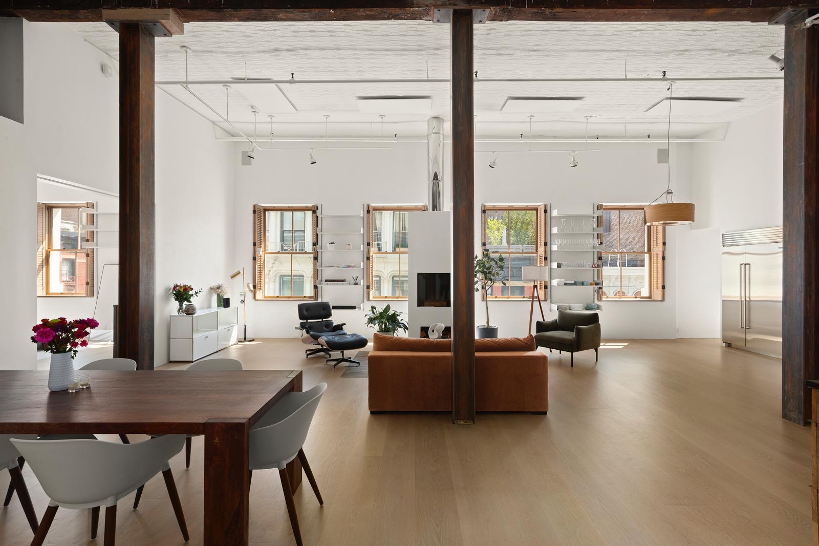 The Penthouse, a multi-million dollar Soho loft with timber columns and open plan living